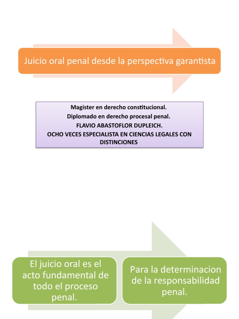 Diapositivas Juicio Oral | PDF | Derecho penal | Procedimiento Criminal