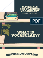 ELS 110 Materials For Teaching Vocabulary