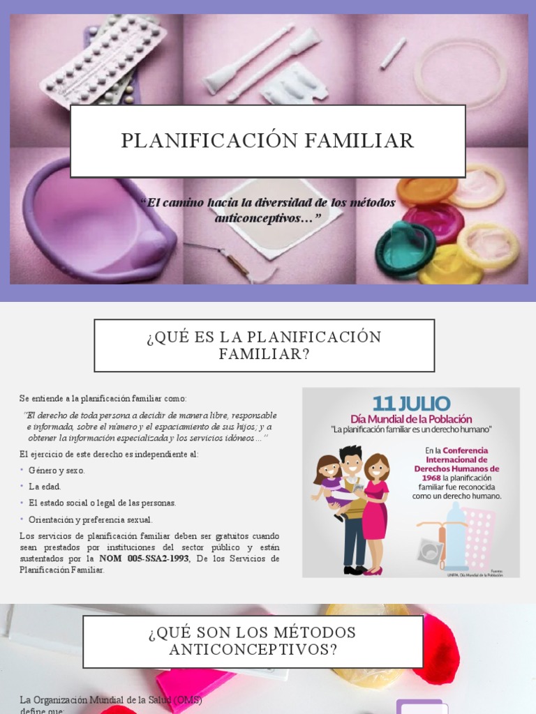 Planificación Familiar | PDF | Control de la natalidad | Planificación ...