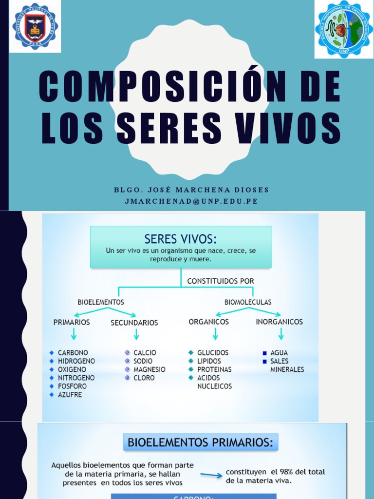 COMPOSICIÓN DE LOS SERES VIVOS Sem 2 | PDF | Propiedades del agua ...