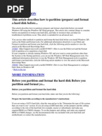 This Article Describes How To Partition (Prepare) and Format A Hard Disk Before..