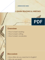 Study Skills - Reading & Writing