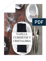 Vajilla, Cubiertos y Cristaleria