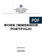 Work Immersion Fortfolio