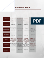 Gray Maroon Modern Workout Planner