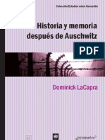 [LaCAPRA, Dominick] Historia y memoria después de Auschwitz