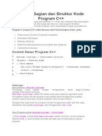 Penjelasan Struktur Bagian Program C++