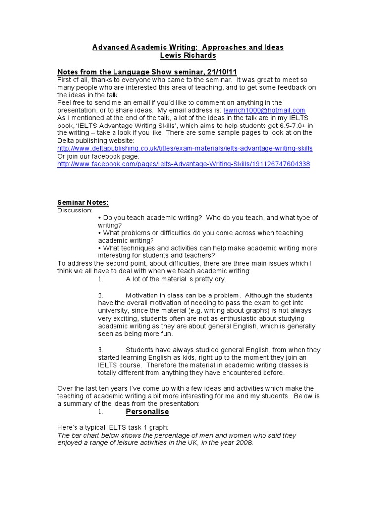 Advanced Academic Writing | PDF