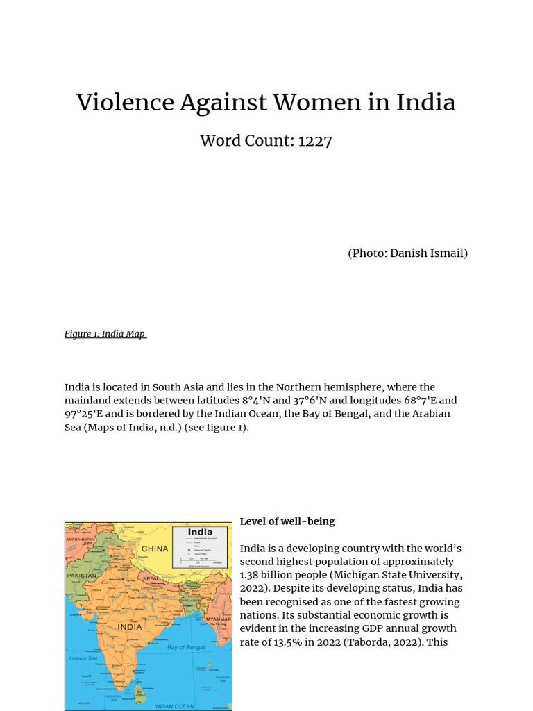 Violence Against Women in India | PDF | Quality Of Life | Human ...