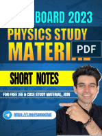 CBSE BOARD 2023 - Physics Short Notes