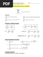 Summation Notation Note Sheet