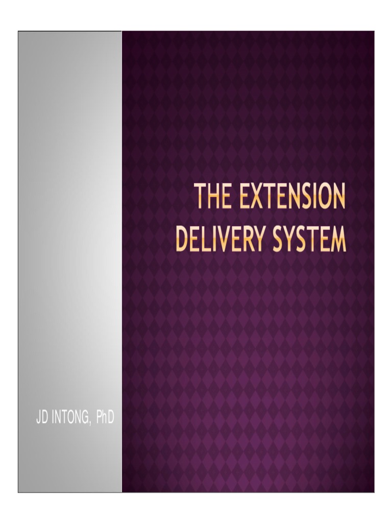 Extension Delivery Service Agricoolture PDF
