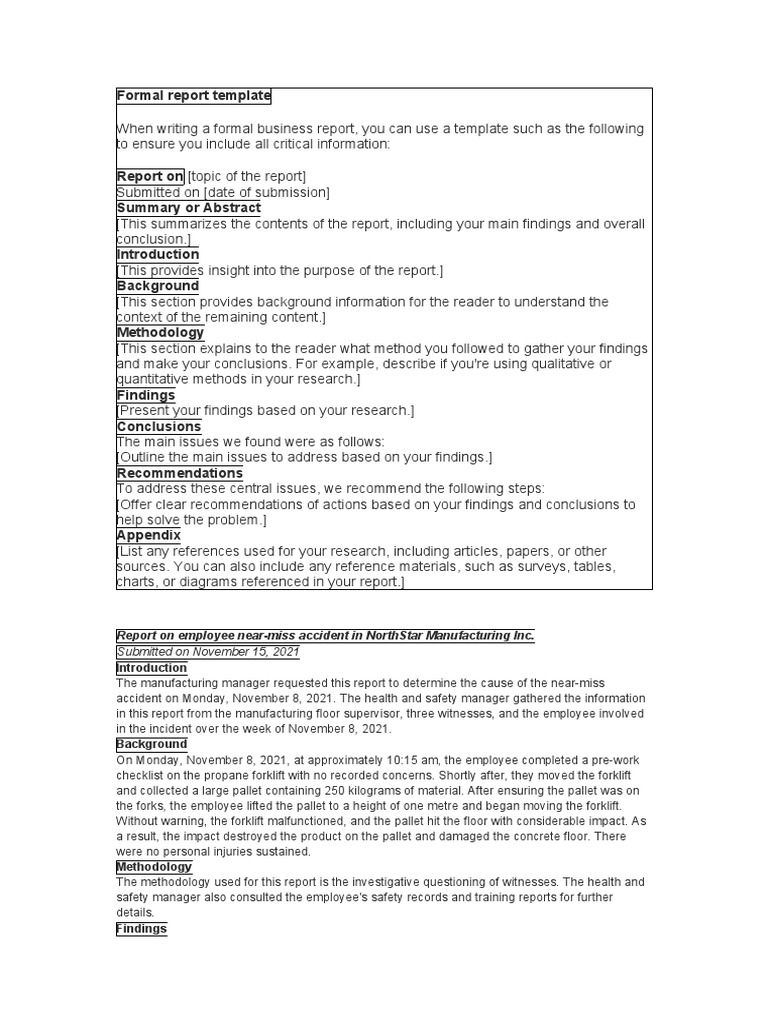 Formal Report | PDF
