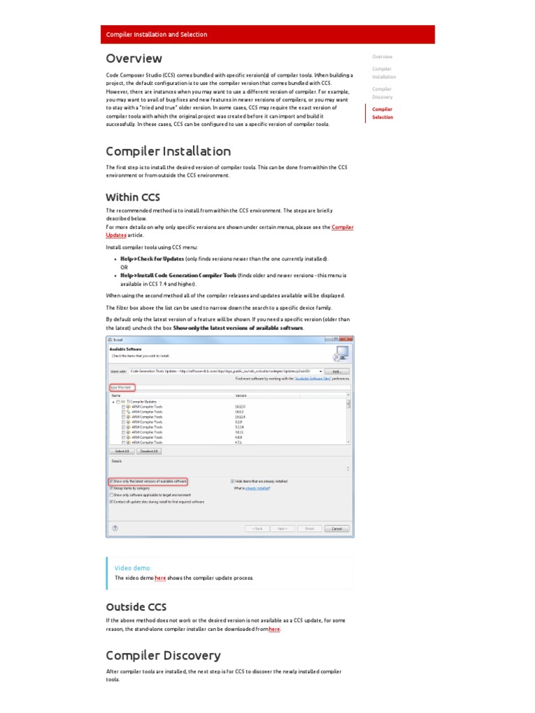 Within CCS: Compiler Installation and Selection | PDF | Compiler ...