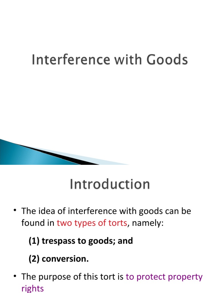 interference with goods ed 2 PDF Conversion (Law) Trespass
