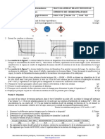 Bac CD Blanc Regional Ce 2023 Chimie Pratique