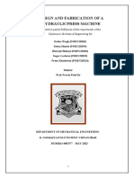 Design and Fabrication of a Hydraulic Press Machine
