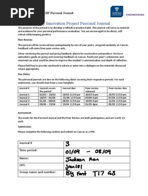 ENGGEN 303 Personal Journal 3 jren181