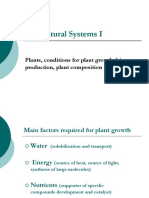 Agricultural Systems I: Plants, Conditions for Growth, and Biomass Production
