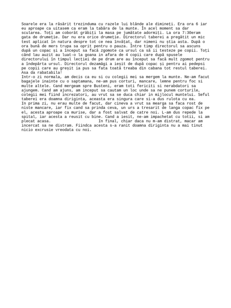 Compunere Despre Vara In Engleza Compunere Vara | PDF