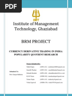 Download Currency derivatives trading in India survey project report by Srikanth Kumar Konduri SN64604431 doc pdf