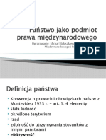 Państwo Jako Podmiot Prawa Międzynarodowego