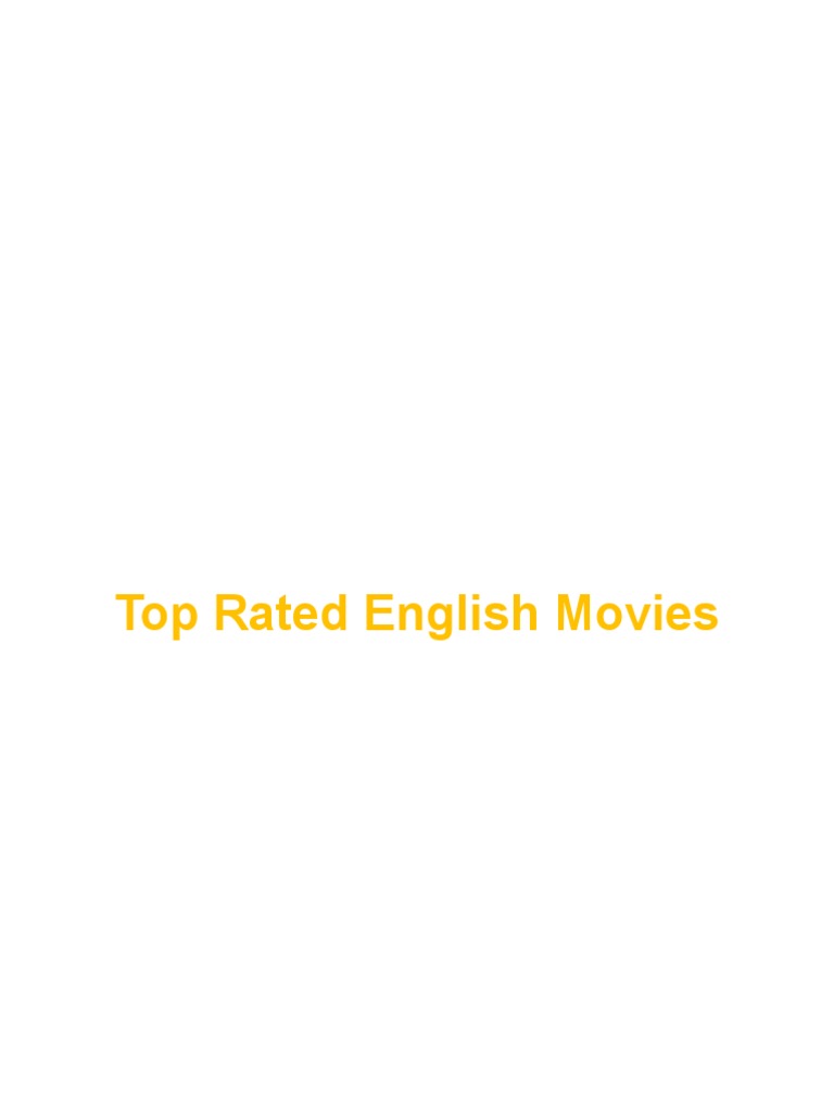 Top Rated English Movies PDF