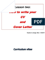 Writing Your CV & Cover Letter