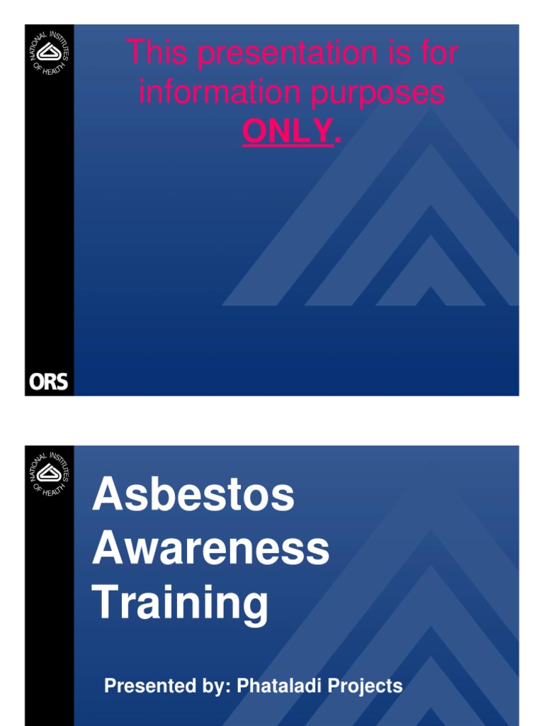 2 HOUR ASBESTOS AWARENESS TRAINING POWERPOINT visual data 2