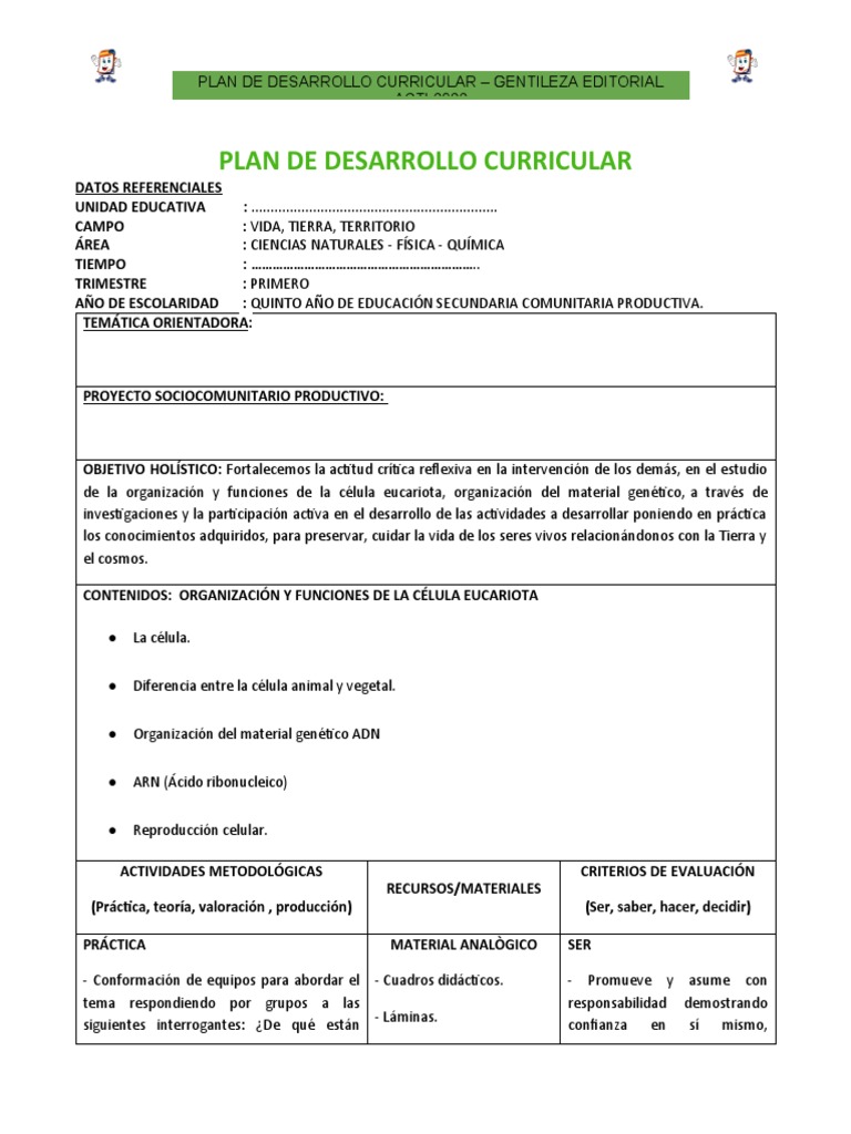Biogeografía 5to - Plan de Desarrollo Curricular 2023 | PDF
