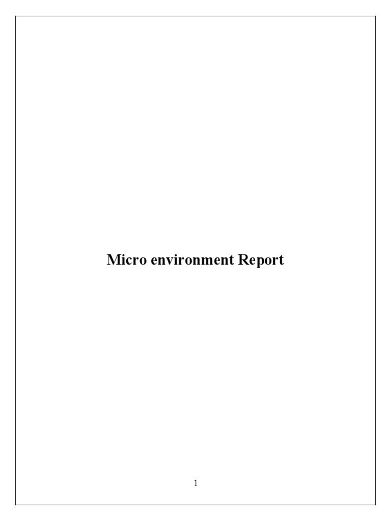 Micro environment report2 pdf news data