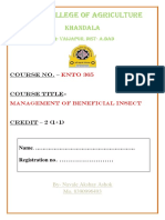 Theory Notes - Management of Beneficial Insects