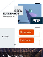 Session 4 Homonymy and Euphemism - Student