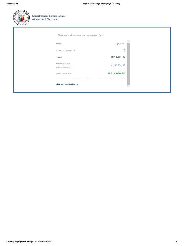 Passport Payment | PDF