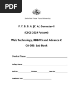 4) F.Y.B.B.A. (C.A.) - Sem II - LabBook - 2019 - Pattern - 08.07.2021