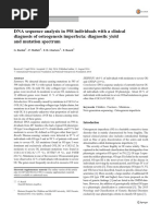 DNA Sequence Analysis in 598 I