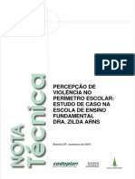 Percepção de violência na escola