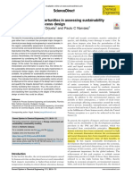 Assessing sustainability metrics during chemical process design