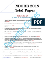 IPM Indore 2019 Original Question Paper Answer Key