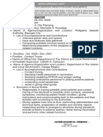 Cs Form No. 212 Attachment - Work Experience Sheet