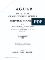 Jaguar E Type 3.8 Litre Series 1 Service Manual 4.2 Supplementary Information
