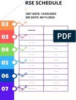 Course Schedule and Deadlines 2023