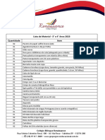 Lista de Material - 3º e 4º Ano 2023