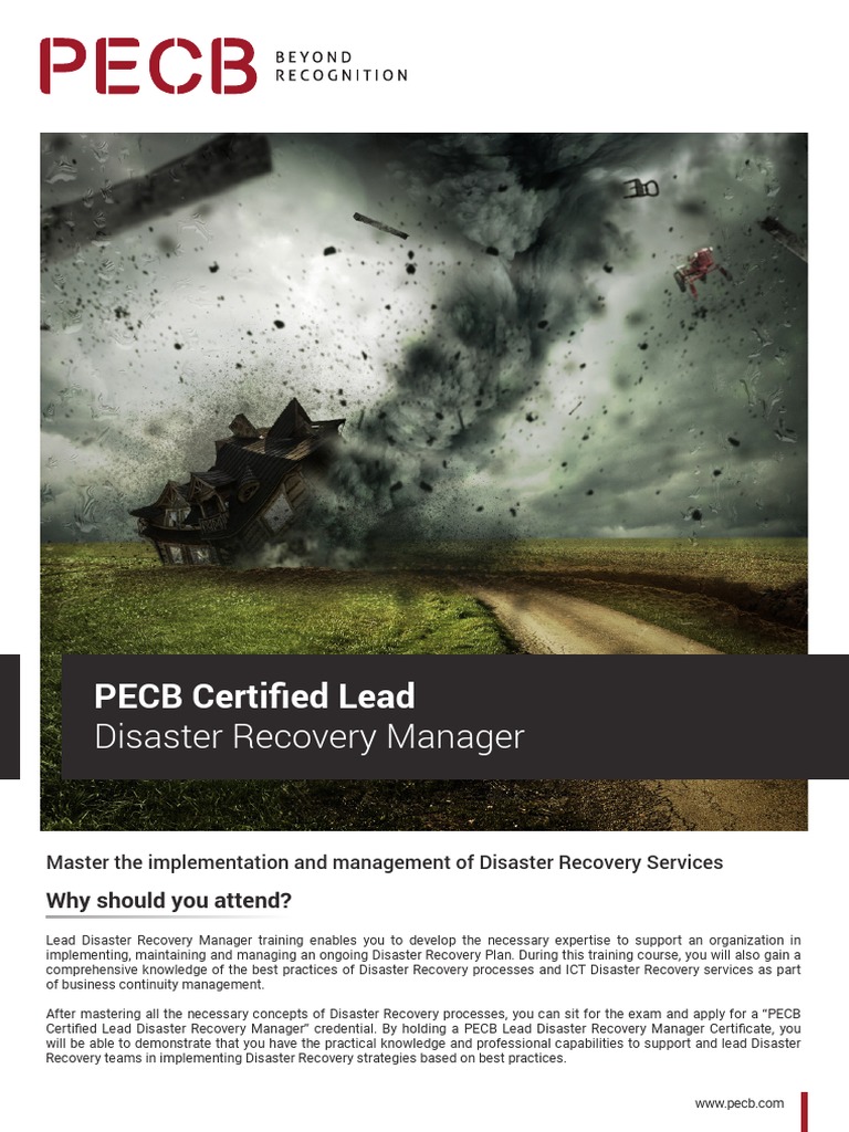 Disaster Recovery Lead Manager 4p PDF Disaster Recovery