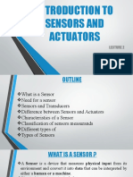 Lecture 2 - Introduction To Sensors & Actuators