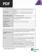 Unit 4 Managing An Event AAB Learning Aims BC