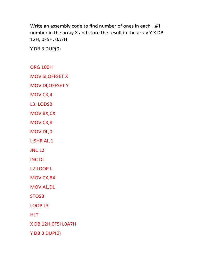 Lab 8 Assembly | PDF