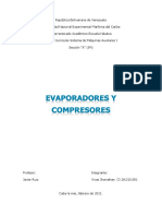 Trabajo 2 - Evaporadores y Compresores