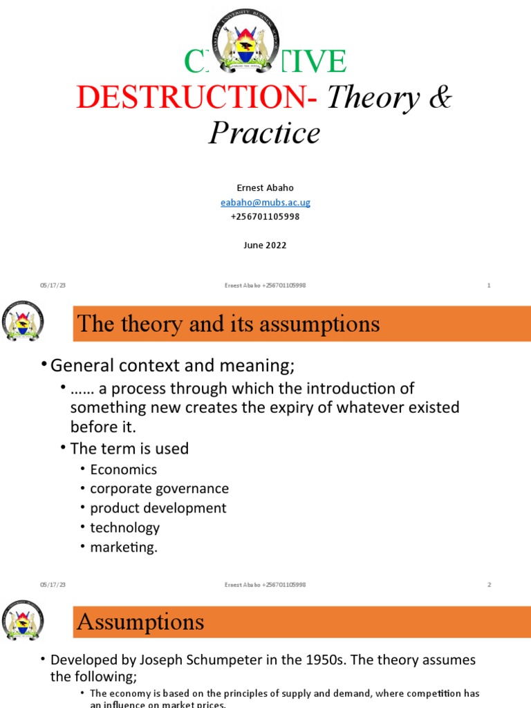 Creative destruction theory practice pdf