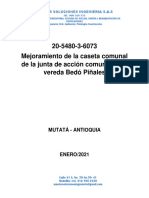 20-5480-3-6073 Mejoramiento de La Caseta Comunal de La JAC Vereda Bedó Piñales